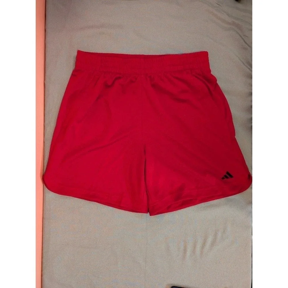 Adidas Sport Shorts Red Athletic Gym Training Soccer‎ Basketball Mens Size L